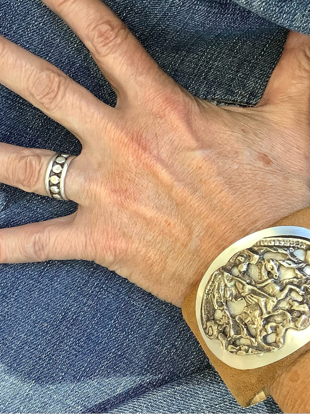 Horse & Rider cuff , adjustable - Picture 3 of 9
